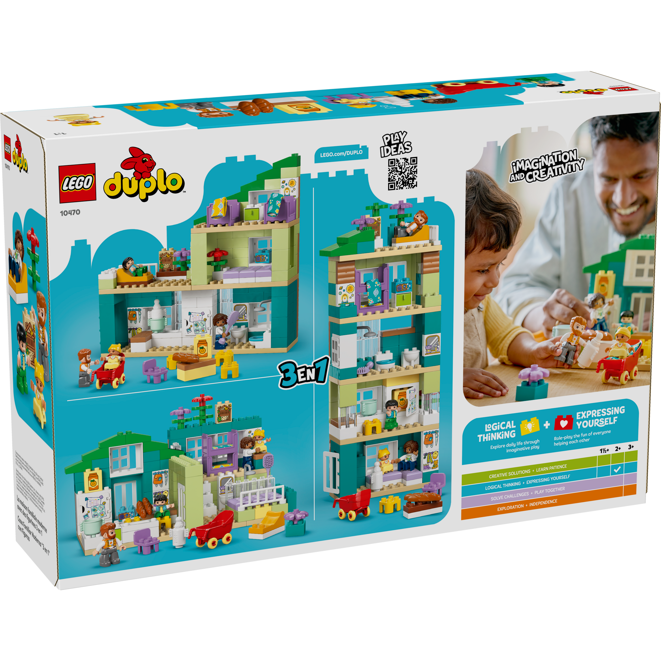 3 In 1 Modern Family House With Figures - Image 13