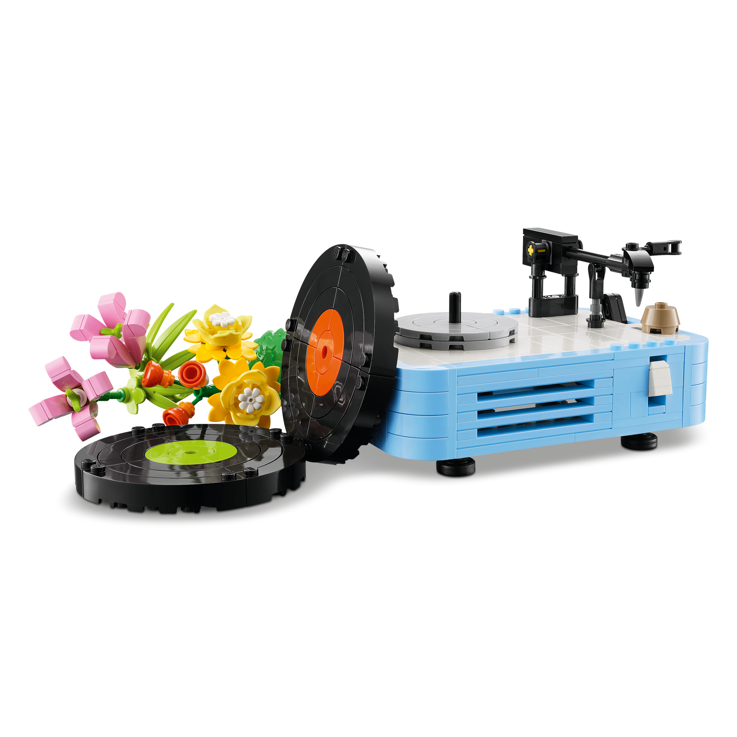 Record Player With Flowers - Image 3