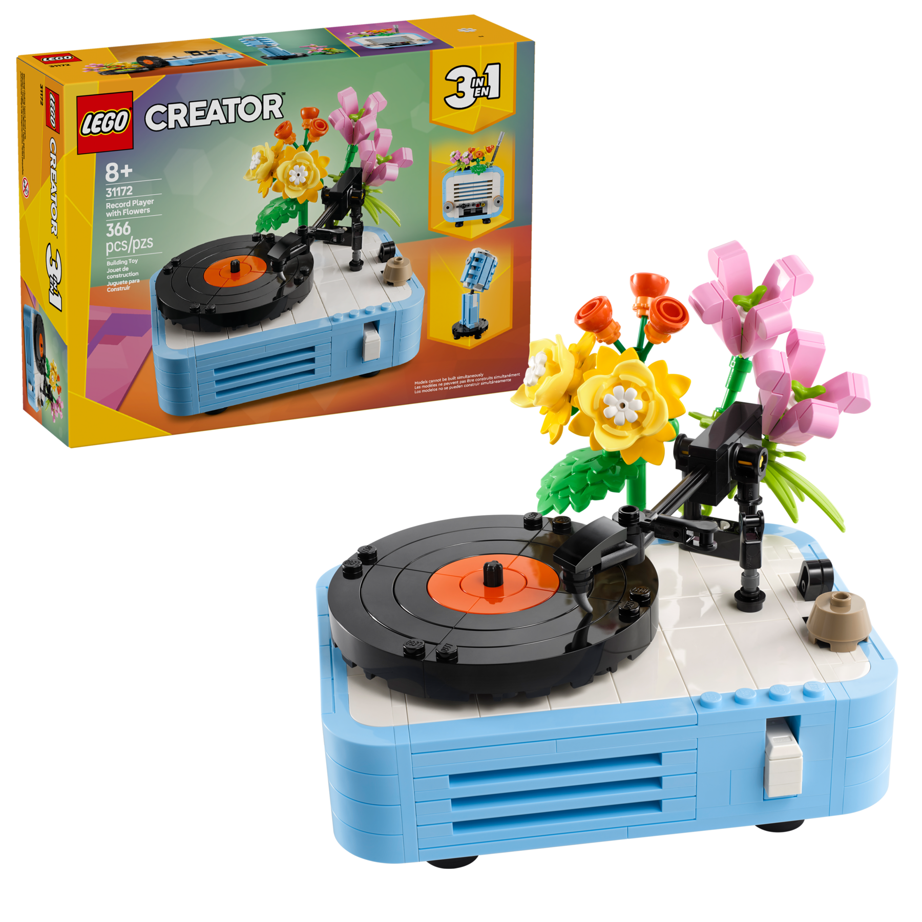 Record Player With Flowers - Image 2