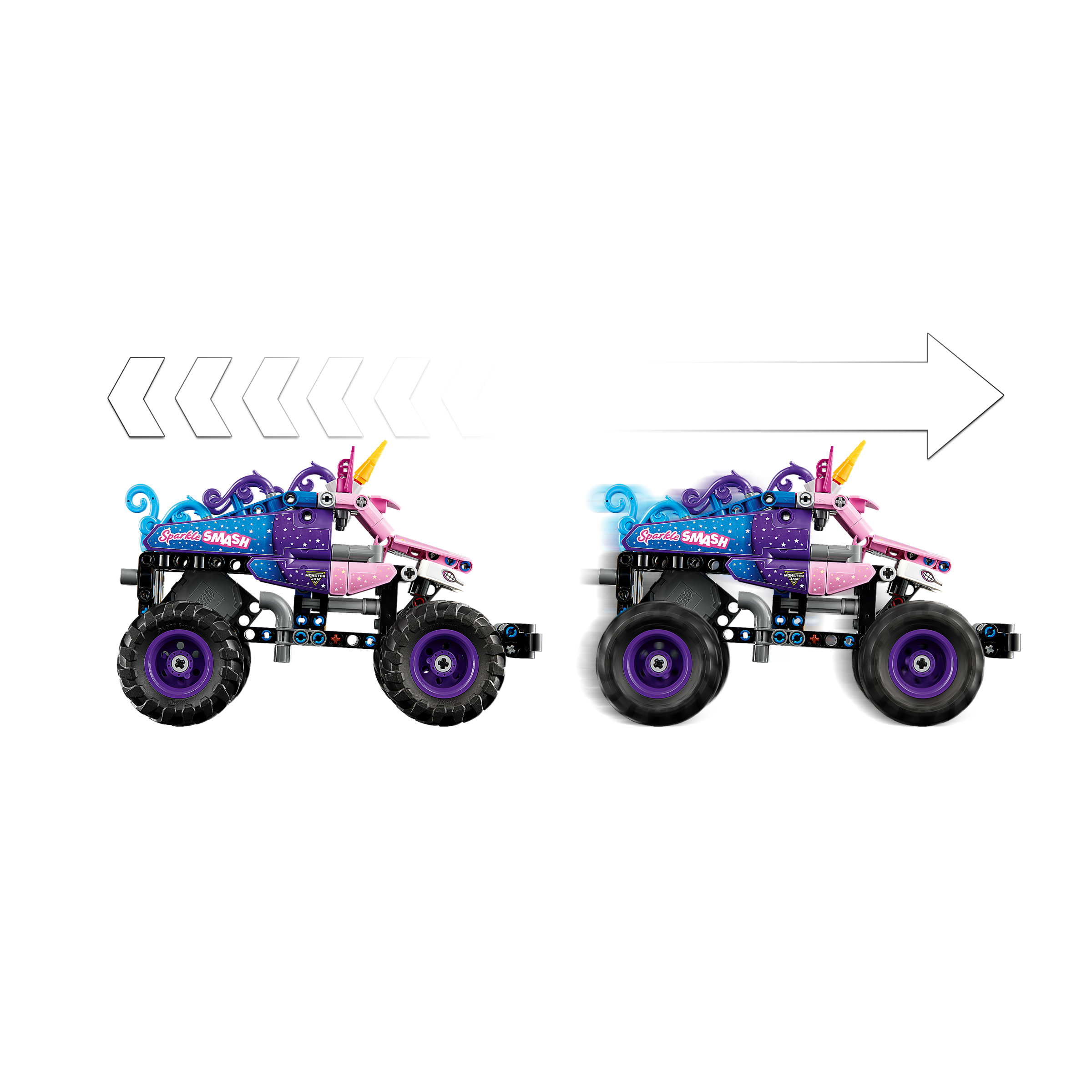 Monster Jam Sparkle Smash Pull-Back - Image 5