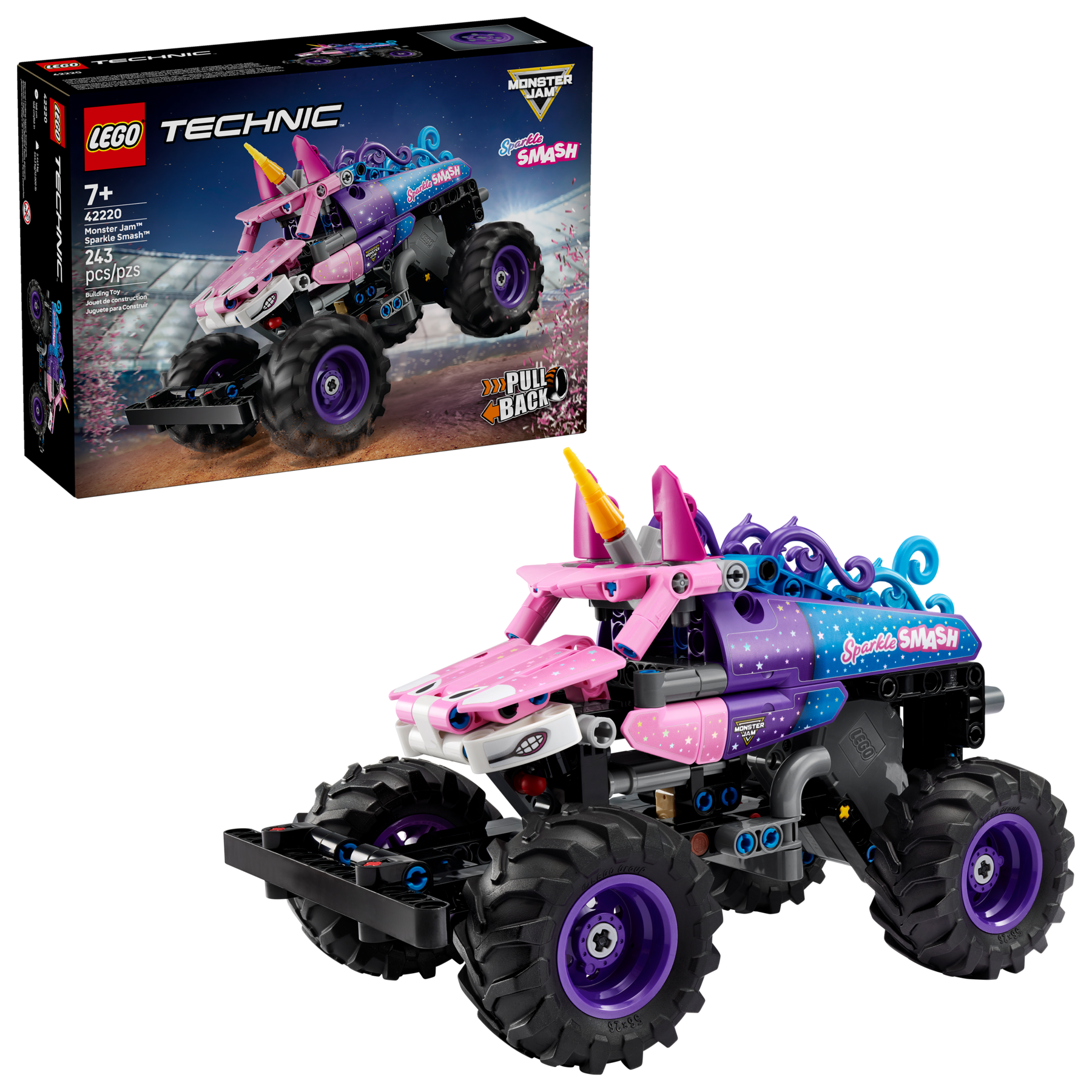 Monster Jam Sparkle Smash Pull-Back - Image 2