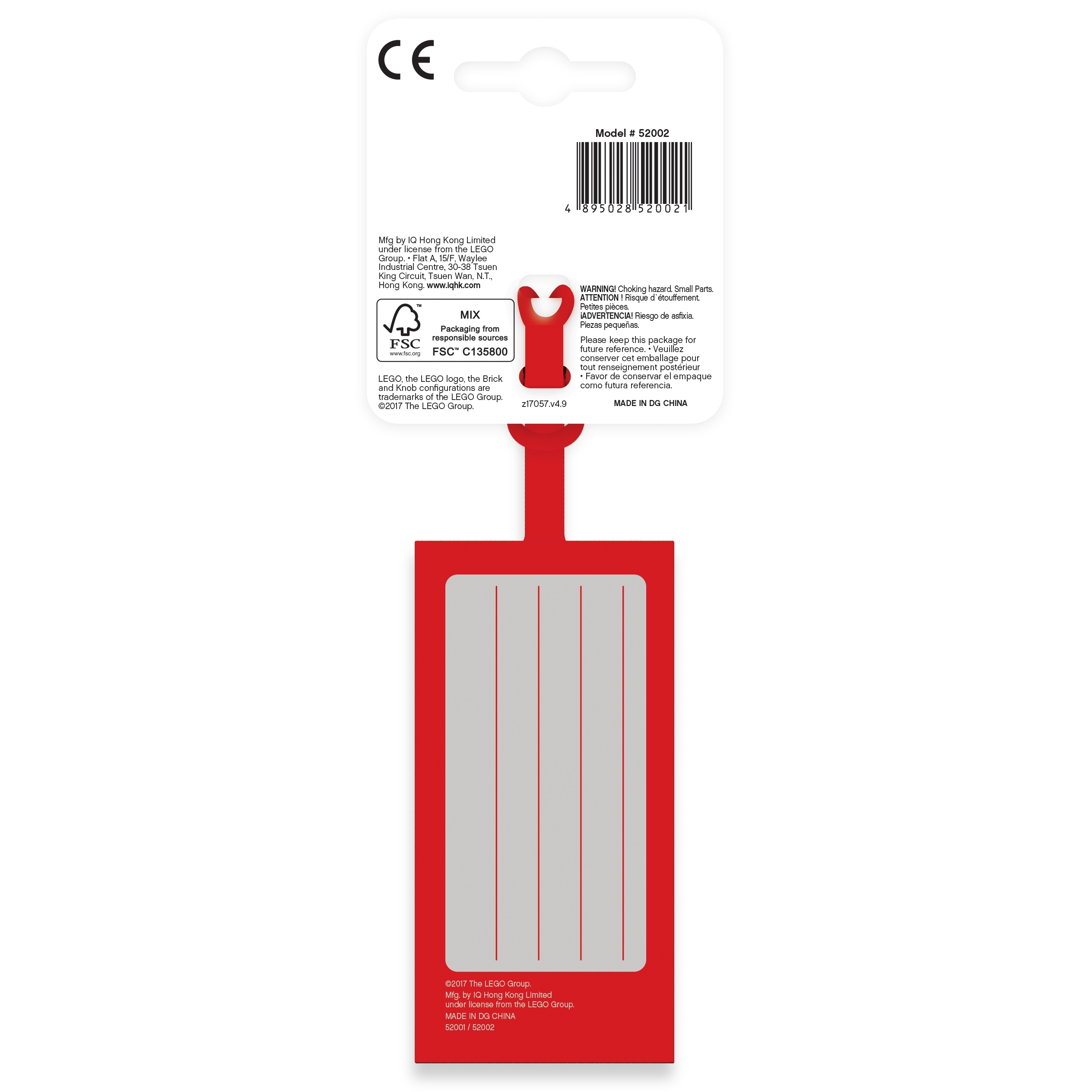 2X4 Red Luggage Tag - Image 4