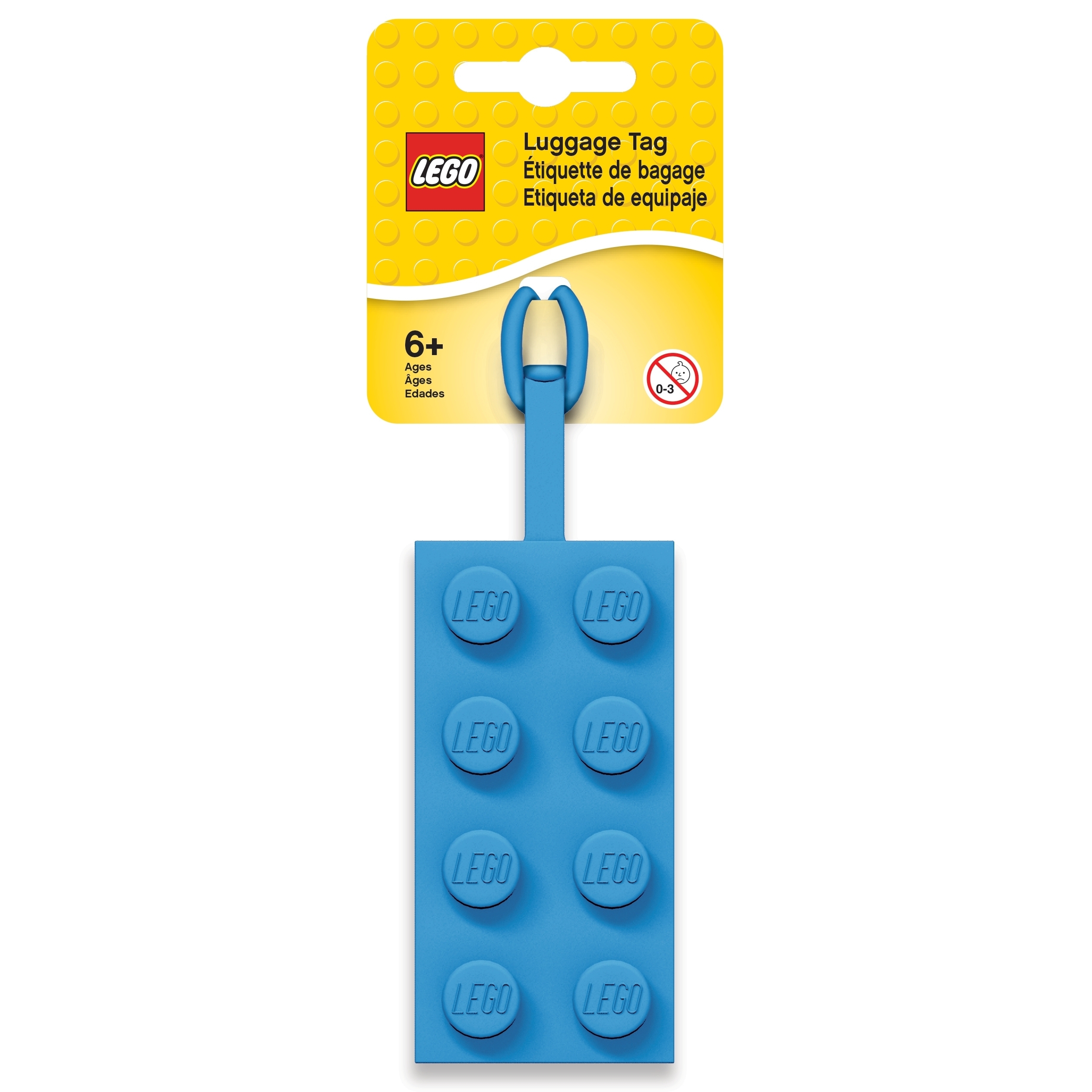 2X4 Blue Luggage Tag