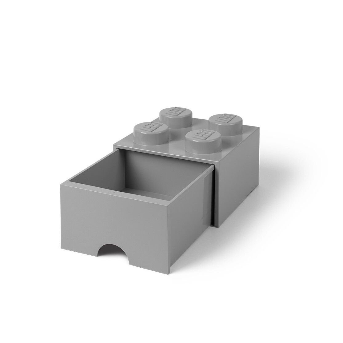Lego 4-Stud Medium Stone Gray Storage Brick Drawer