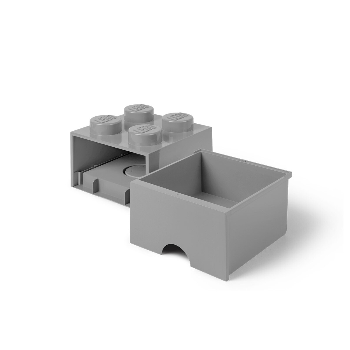 Lego 4-Stud Medium Stone Gray Storage Brick Drawer - Image 3