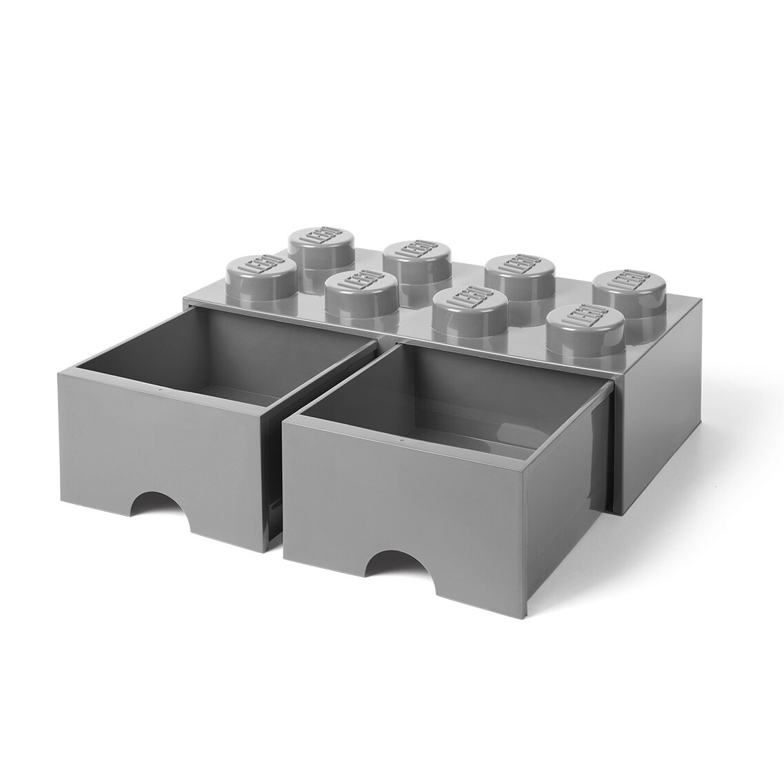 Lego 8-Stud Medium Stone Gray Storage Brick Drawer - Image 2