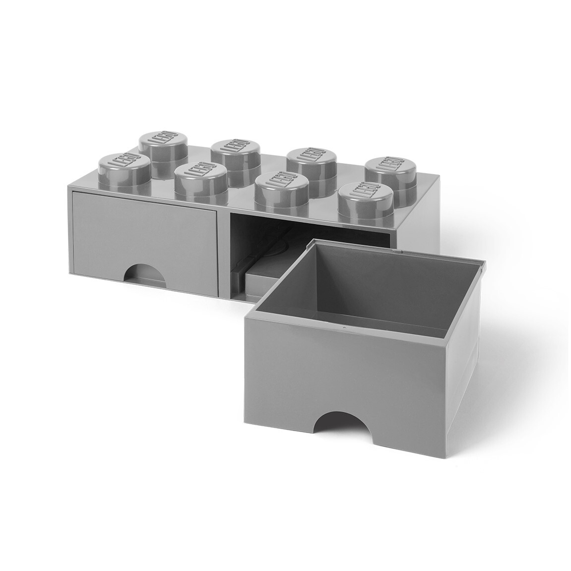 Lego 8-Stud Medium Stone Gray Storage Brick Drawer - Image 4
