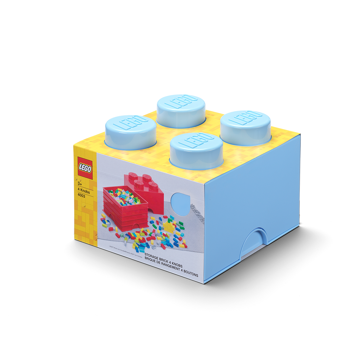 4-Stud Storage Brick – Light Blue - Image 2