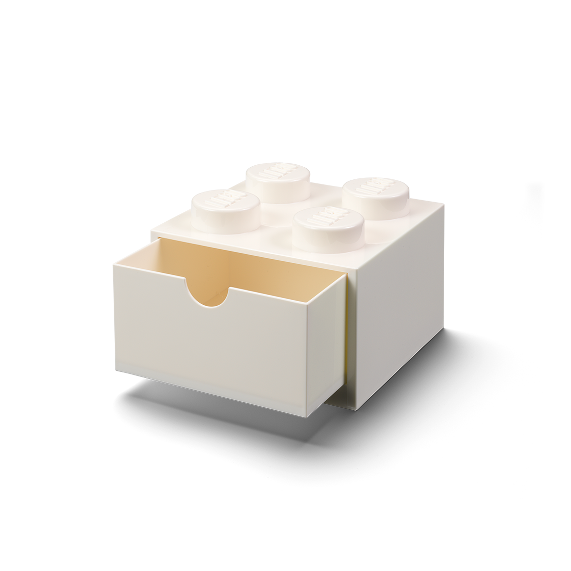 4-Stud Desk Drawer – White