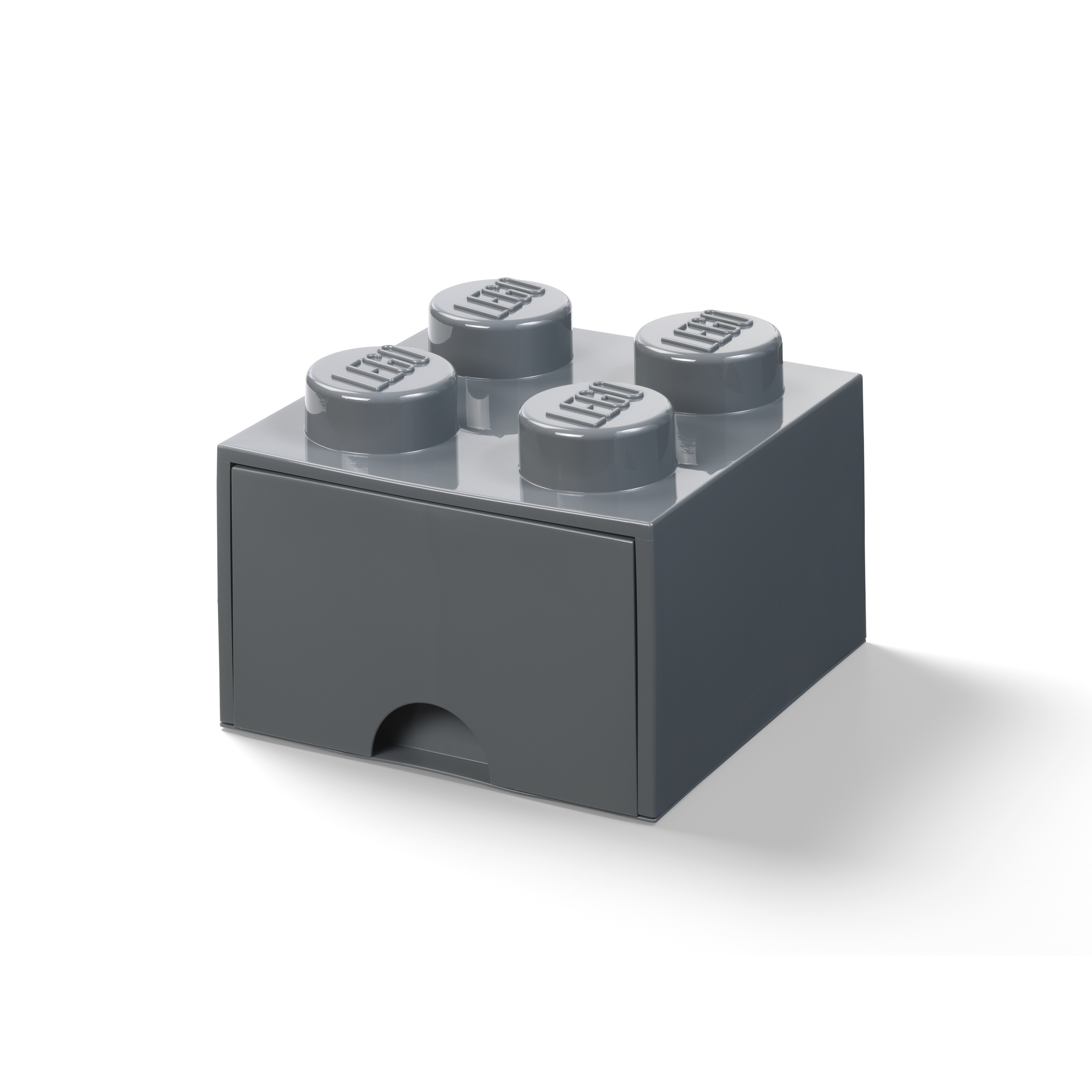 4-Stud Brick Drawer – Dark Gray