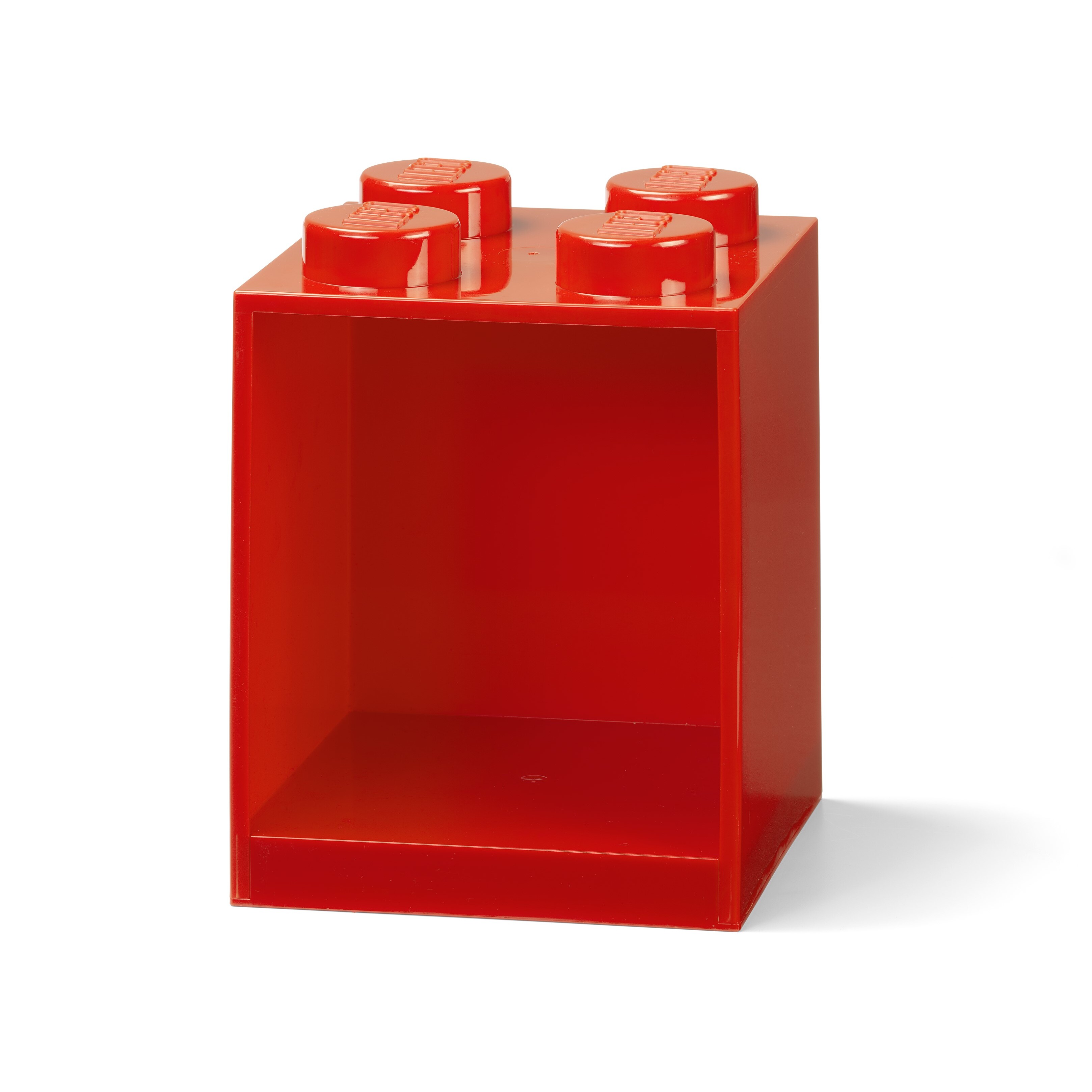 4-Stud Brick Shelf – Bright Red
