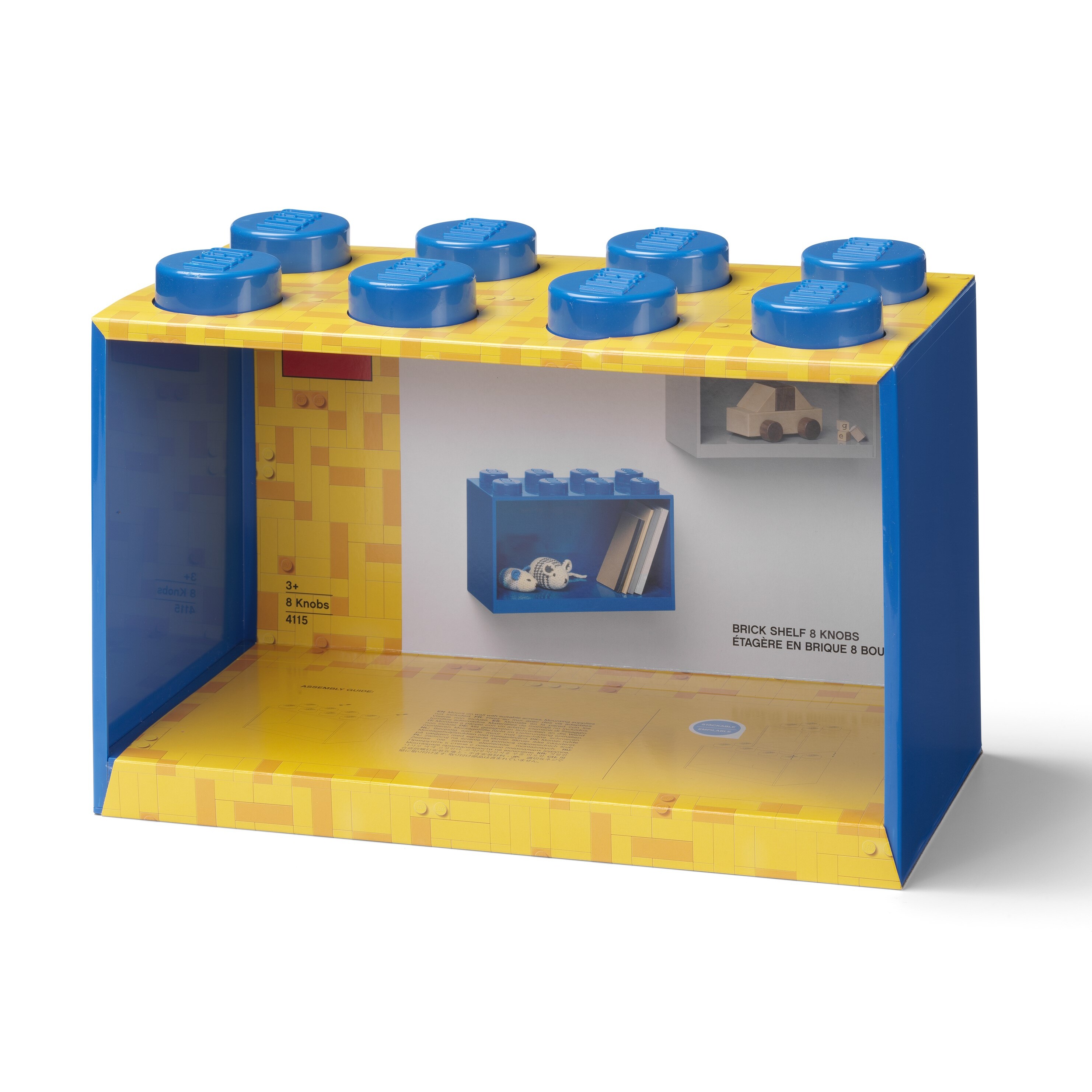 8-Stud Brick Shelf – Blue - Image 2