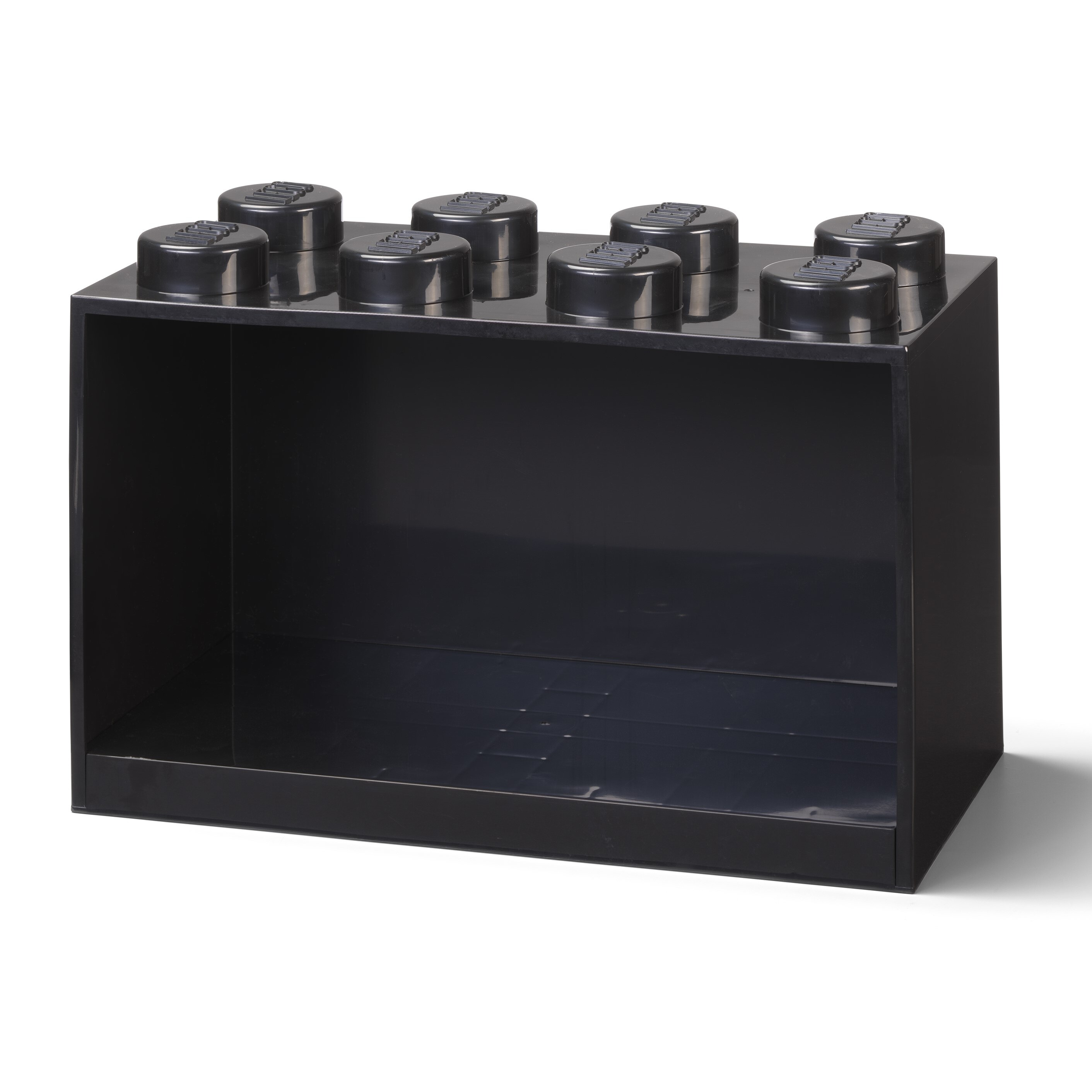 8-Stud Brick Shelf – Black