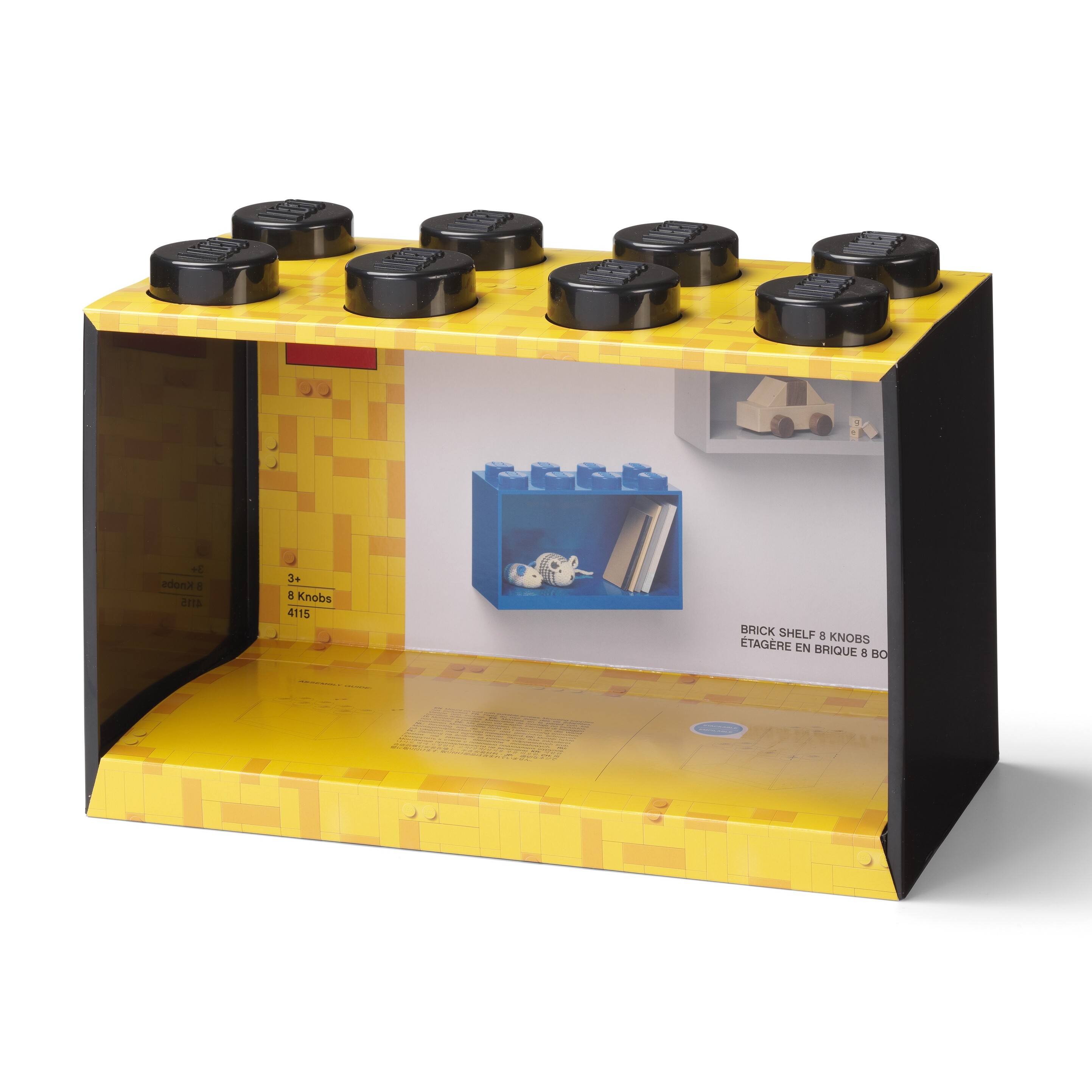 8-Stud Brick Shelf – Black - Image 2