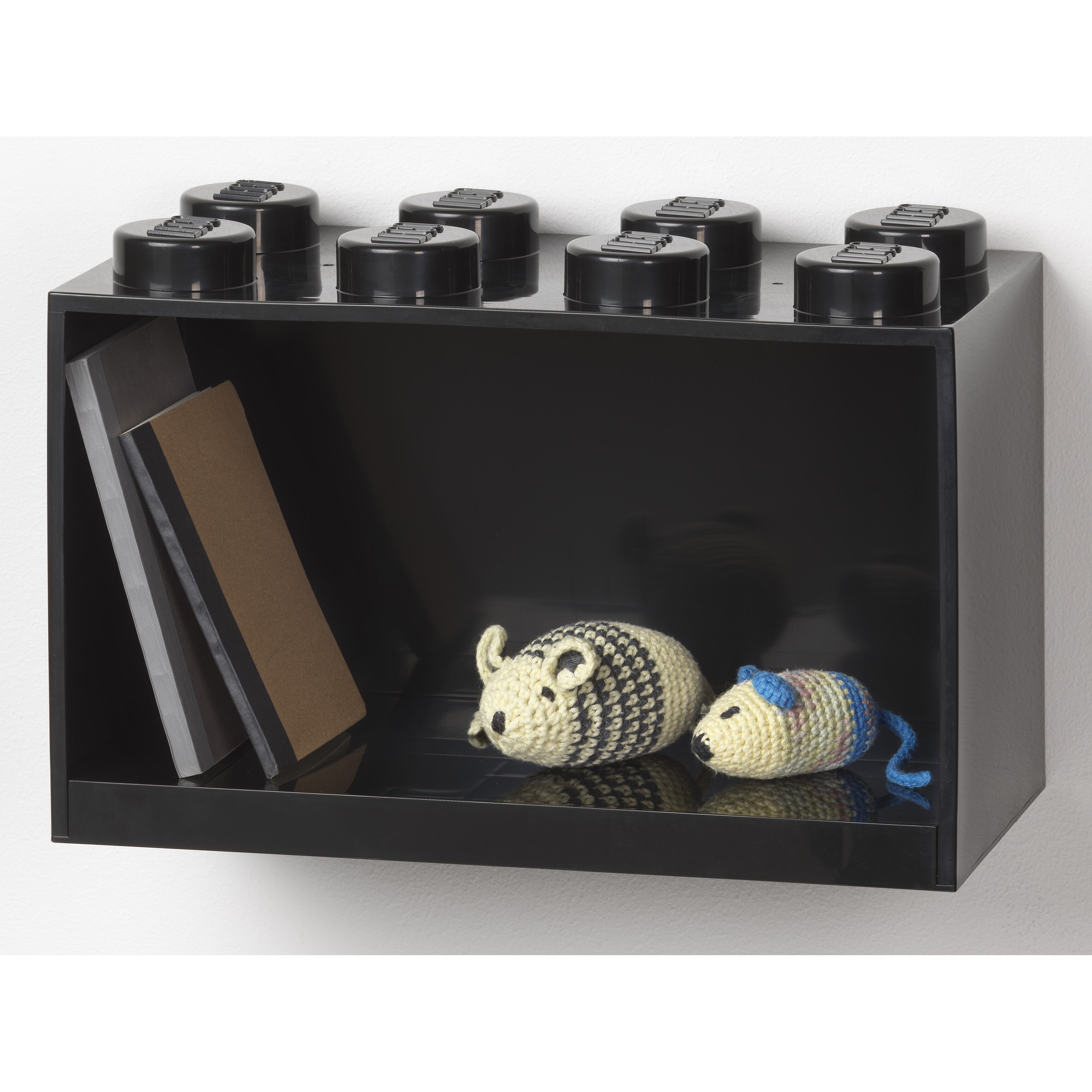 8-Stud Brick Shelf – Black - Image 3