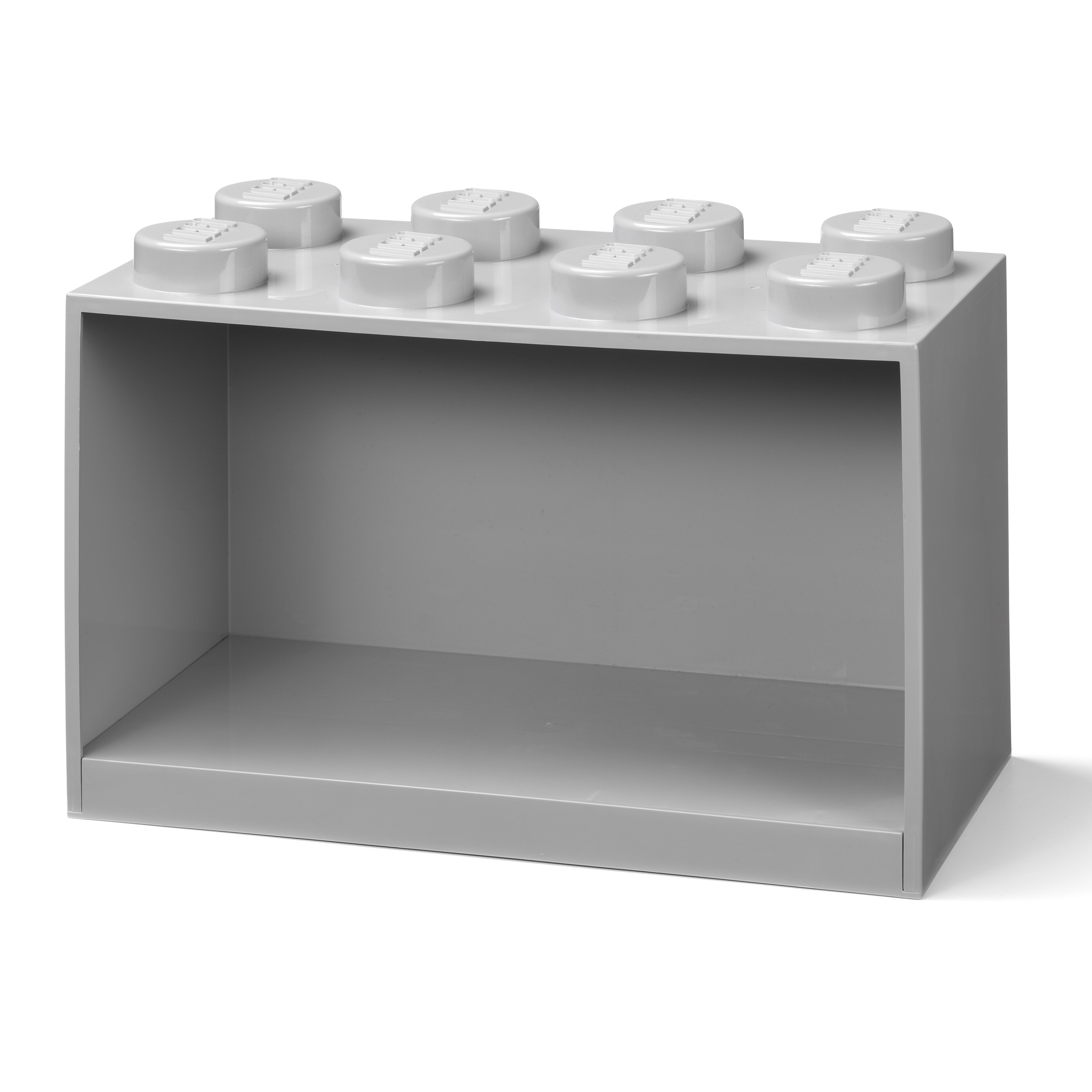 8-Stud Brick Shelf – Gray