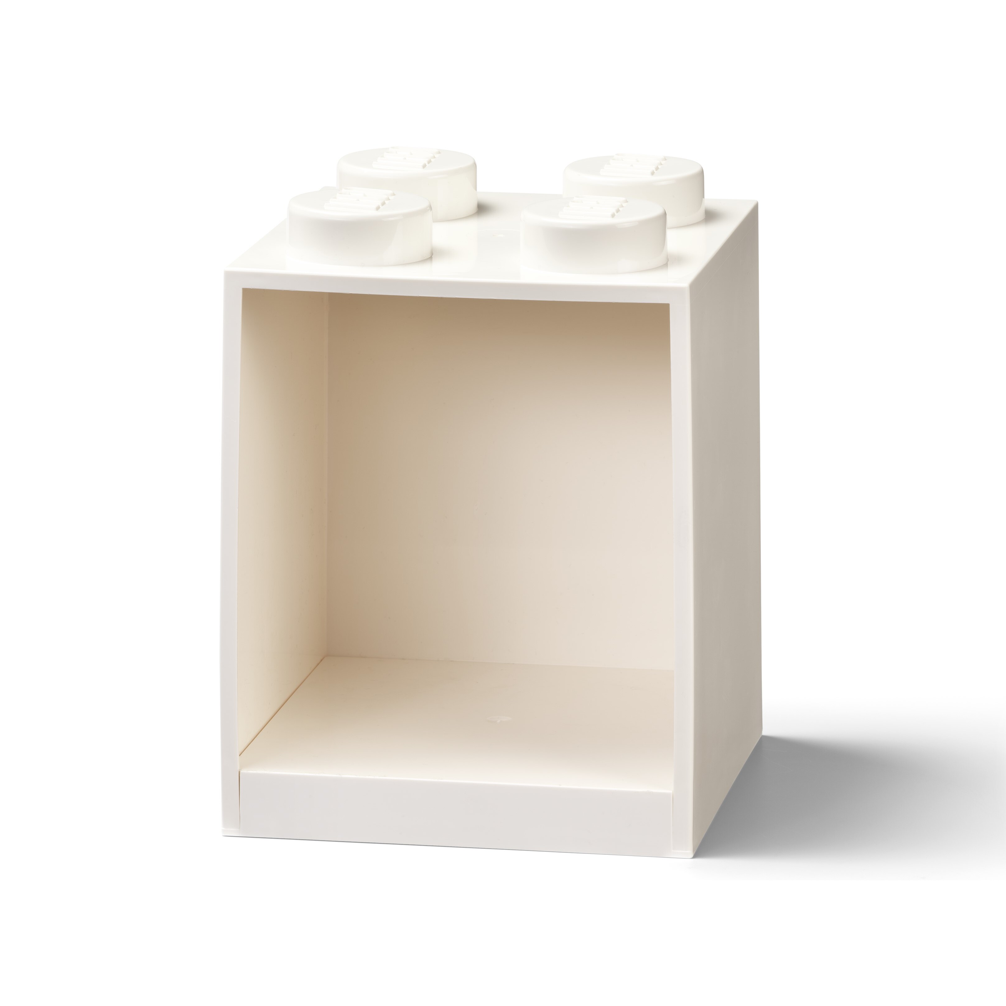 4-Stud Brick Shelf – White