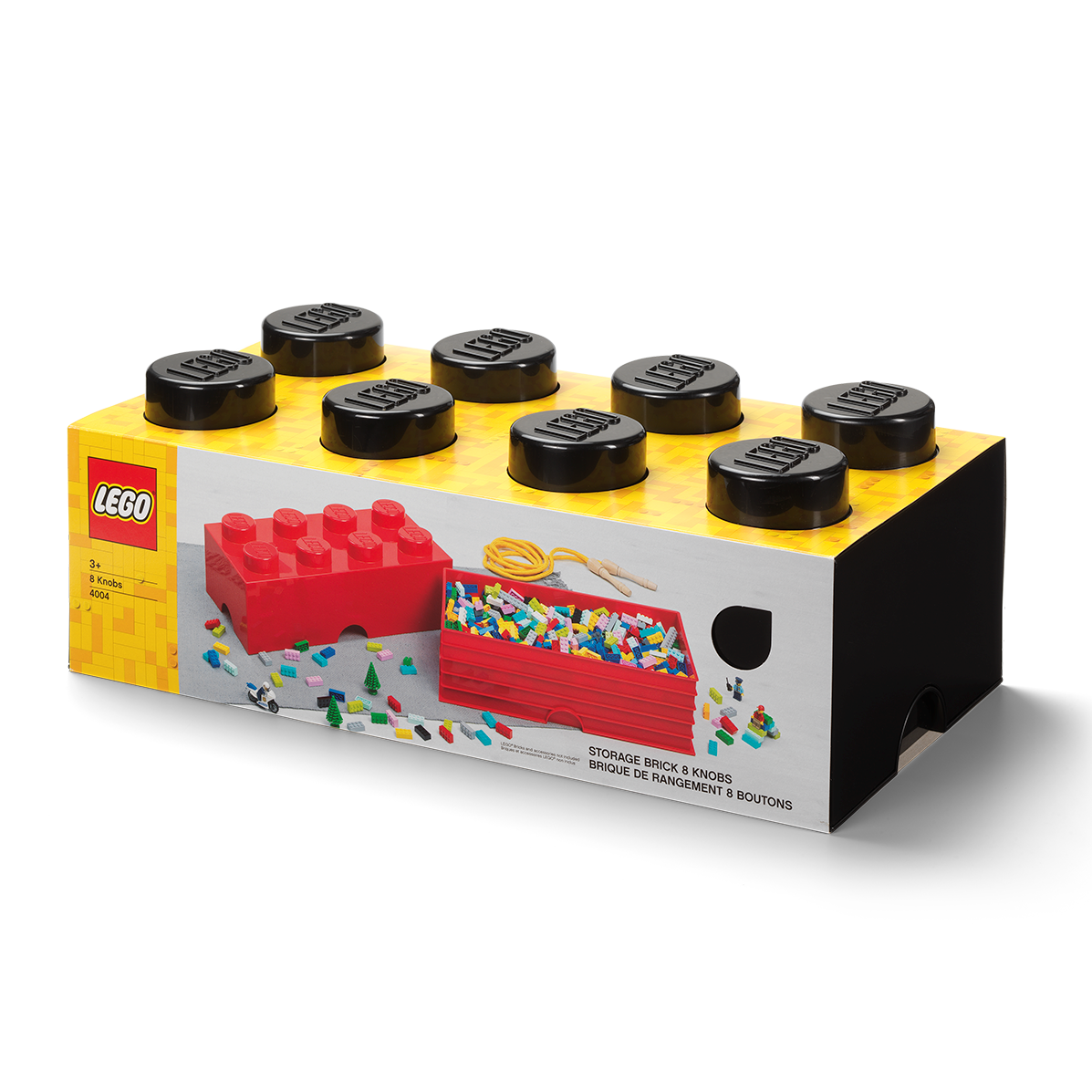 8-Stud Storage Brick – Black - Image 2