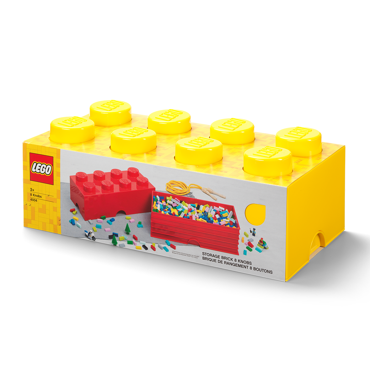 8-Stud Storage Brick – Yellow - Image 2