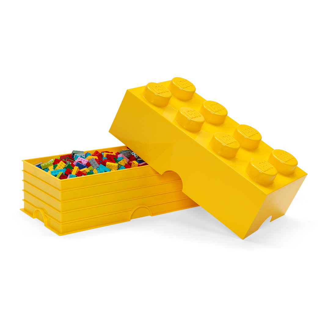 8-Stud Storage Brick – Yellow - Image 3