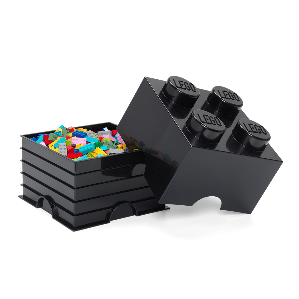 4-Stud Storage Brick – Black - Image 4