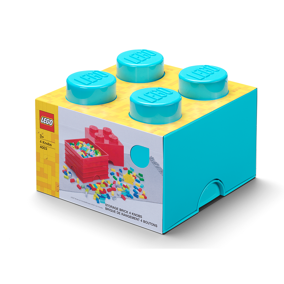 4-Stud Storage Brick – Azure Blue - Image 2
