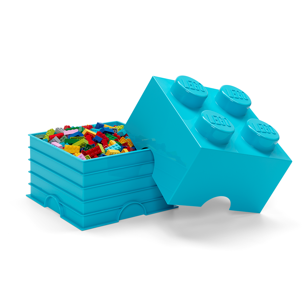 4-Stud Storage Brick – Azure Blue - Image 3