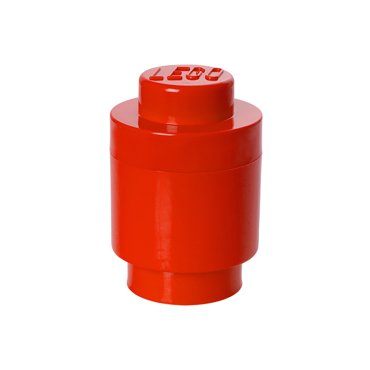 1-Stud Round Storage Brick – Red