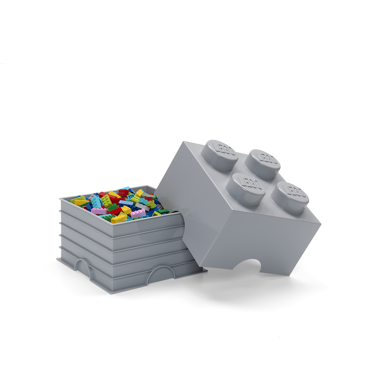 4-Stud Storage Brick – Medium Stone Gray - Image 2