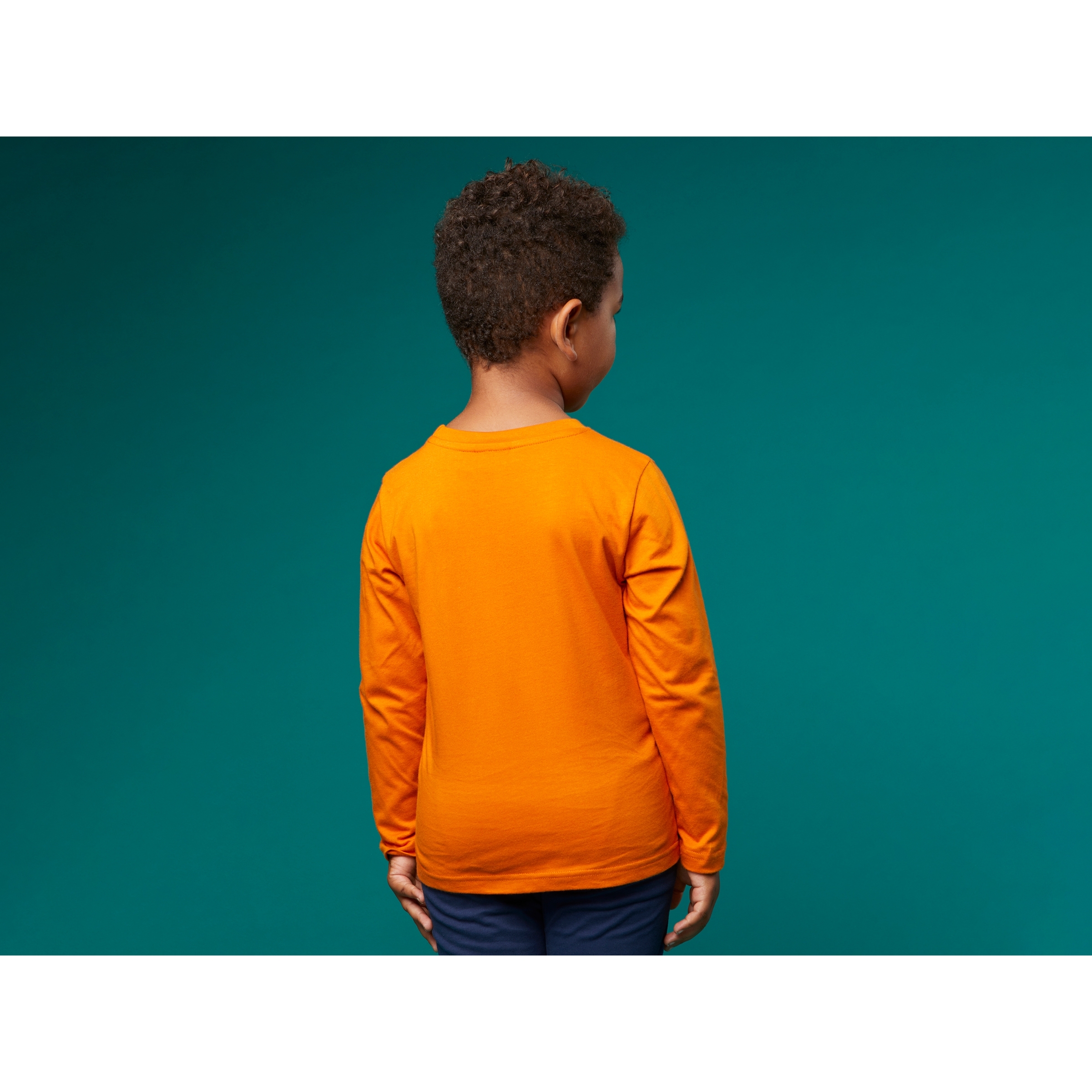 Kids Long-Sleeve T-Shirt – Dark Orange - Image 6