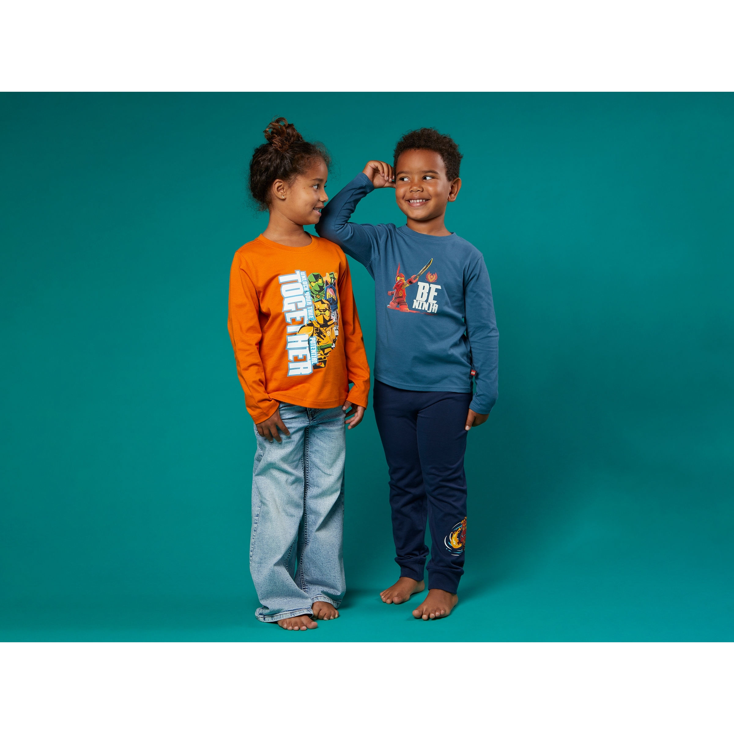 Kids Long-Sleeve T-Shirt – Dark Orange - Image 7