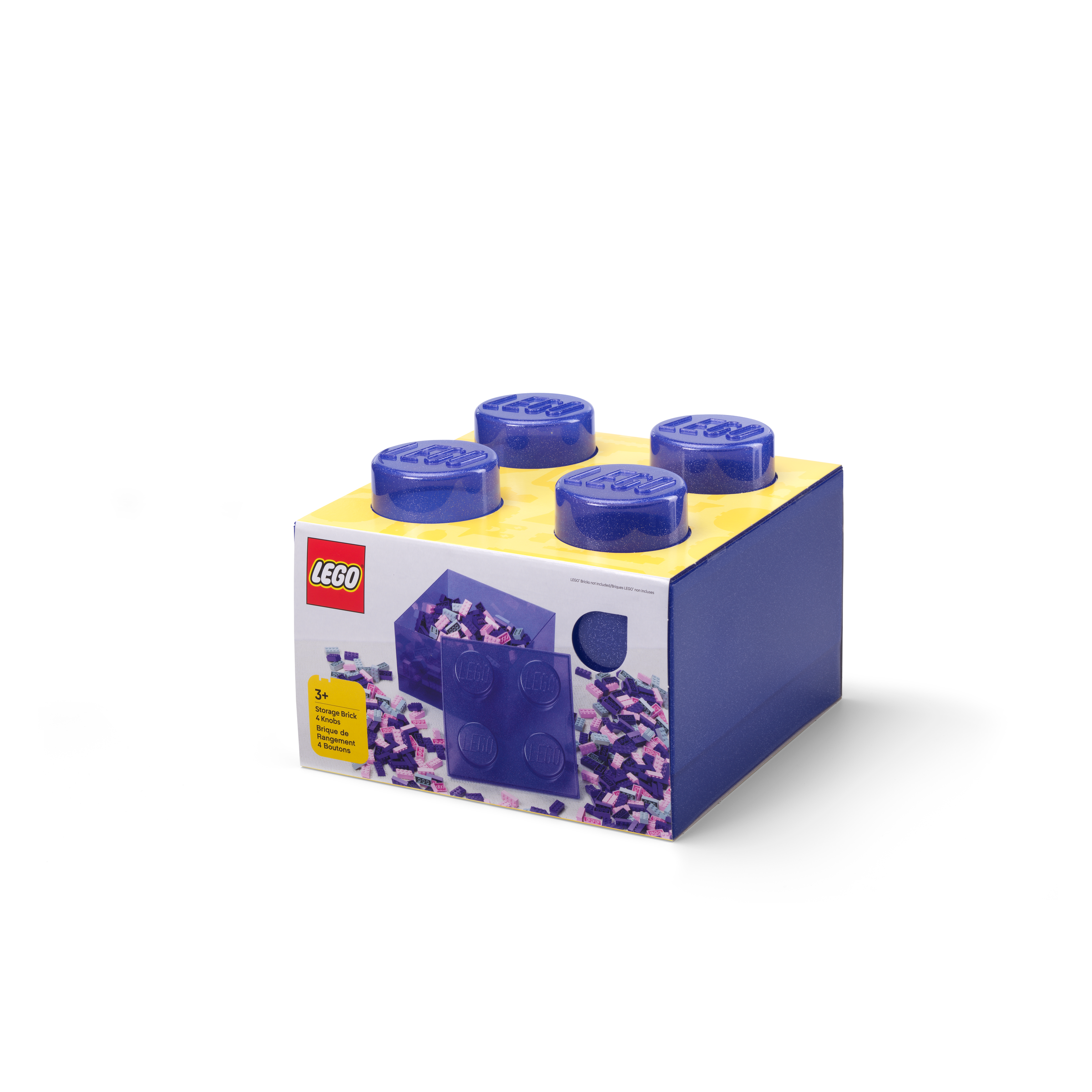 Purple Clear Brick-Shaped Storage Box - Image 2