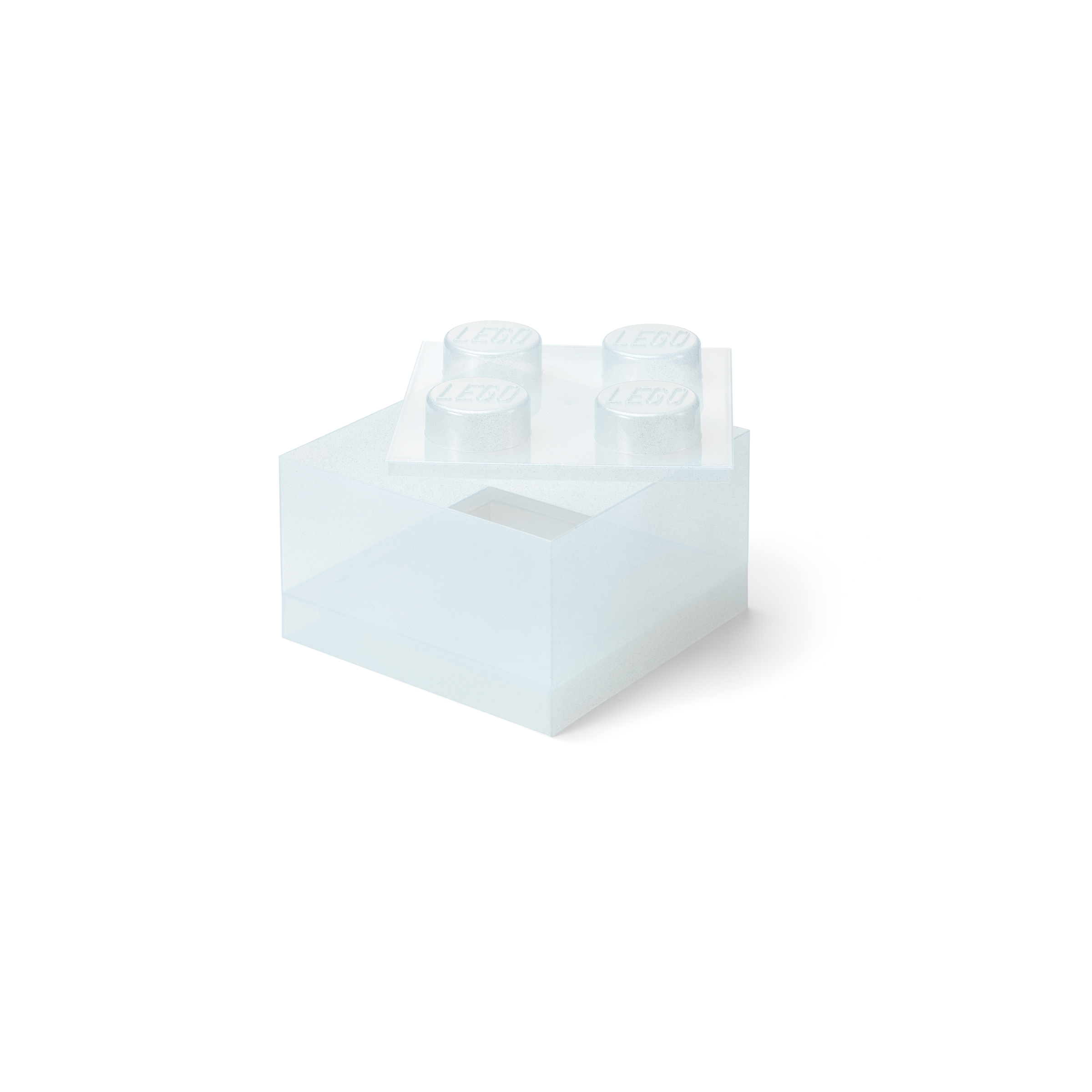 White Clear Brick-Shaped Storage Box