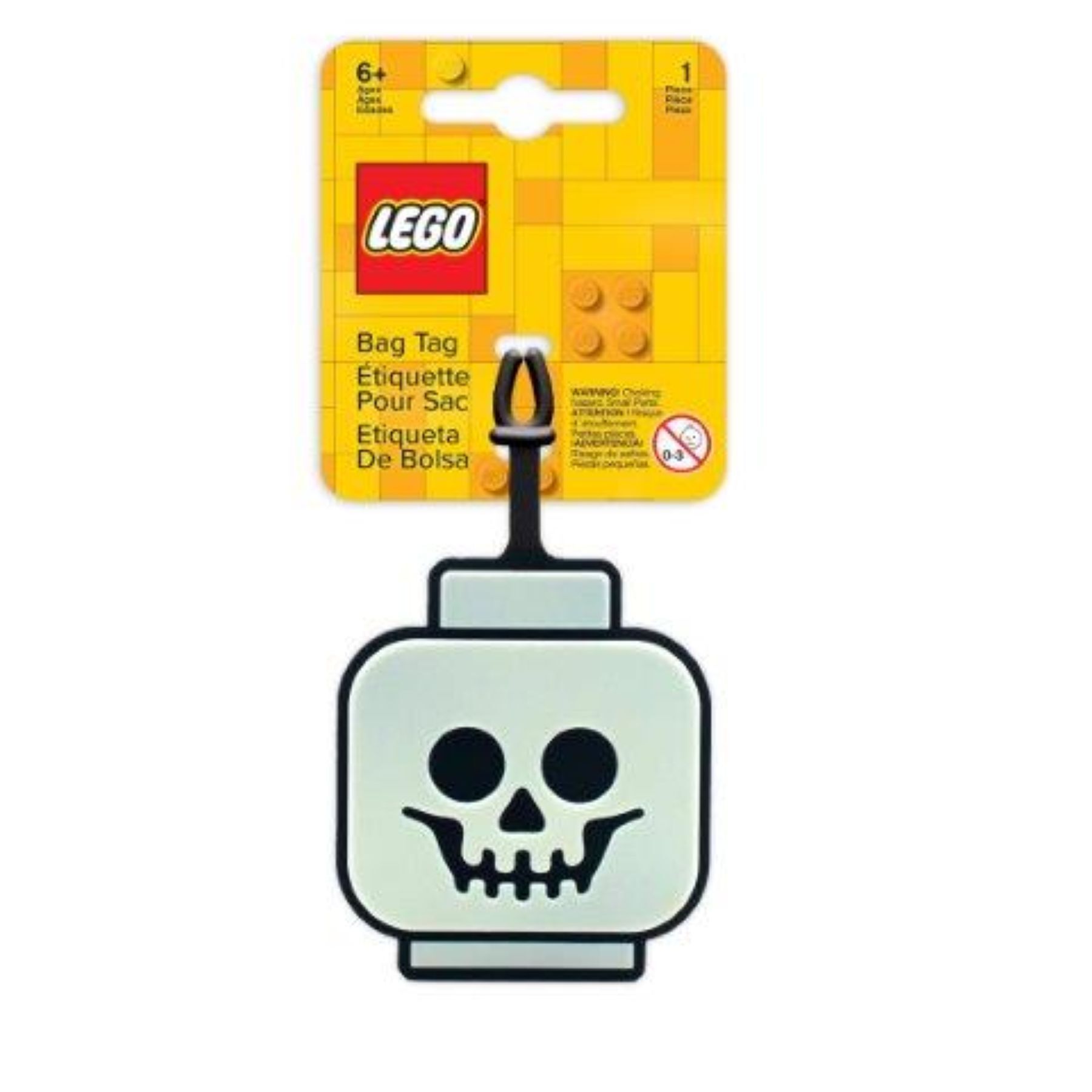 Skeleton Head Glow-In-The-Dark Bag Tag - Image 2
