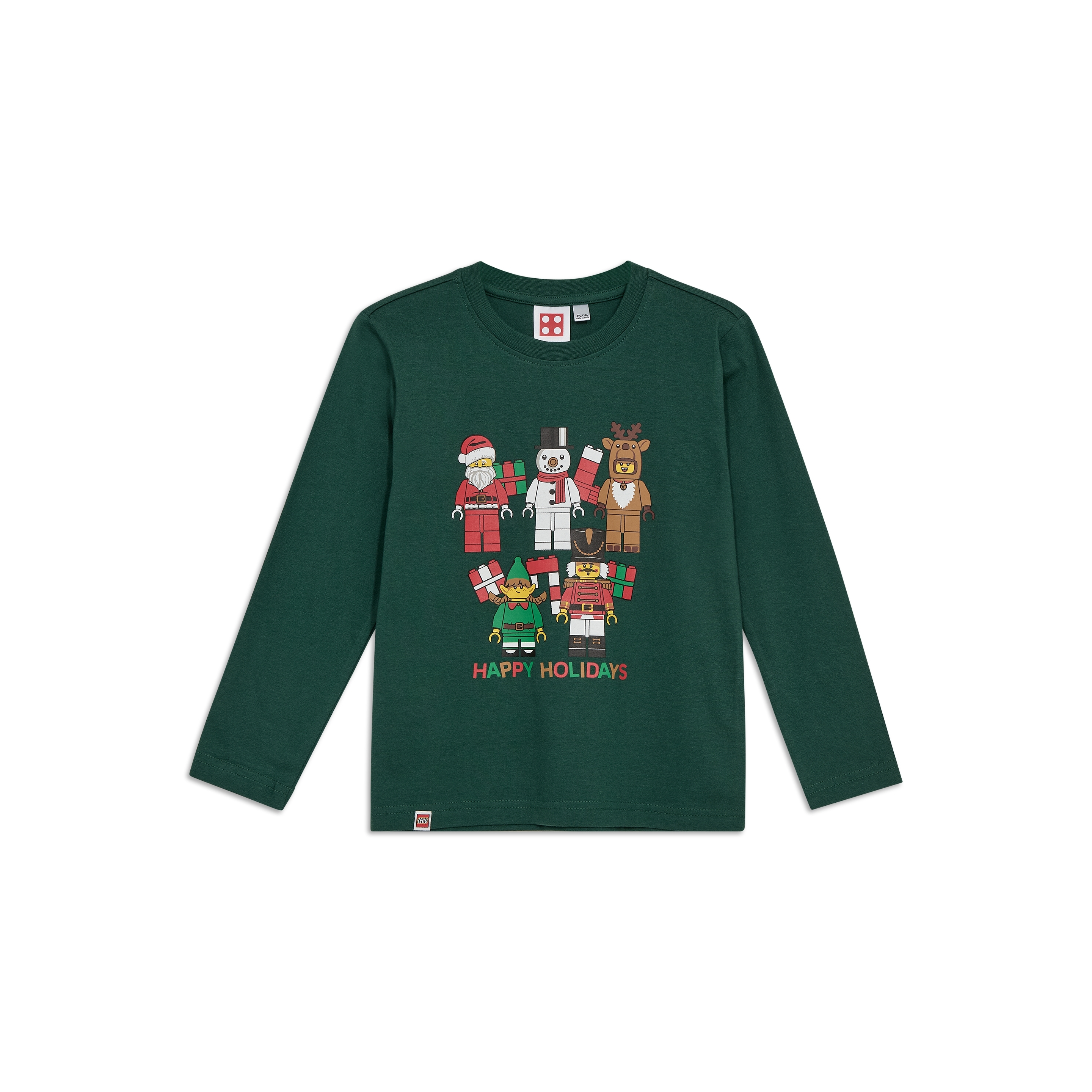 Kids Christmas Long Sleeve T-Shirt - Dark Green
