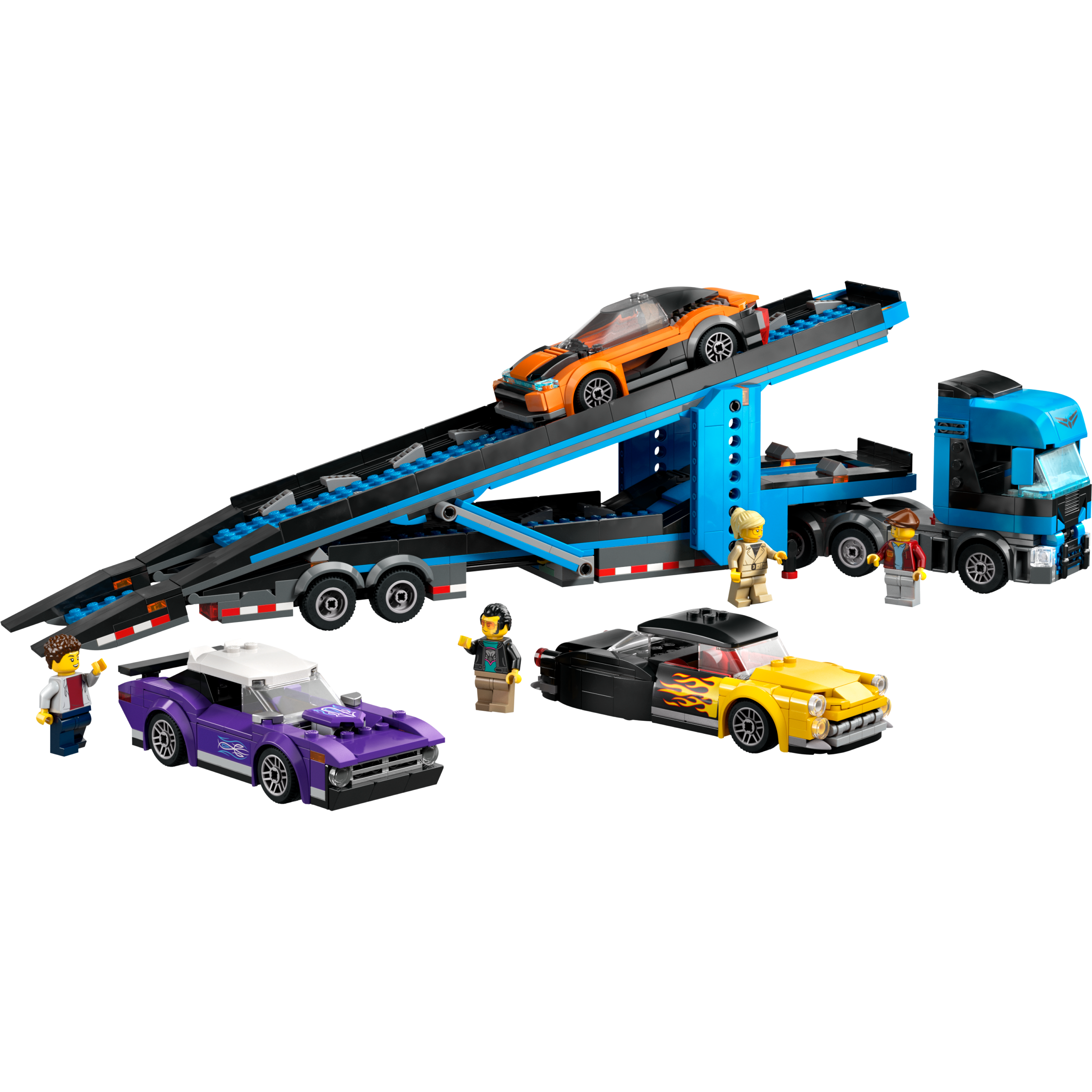 Car Transporter Truck With Sports Cars
