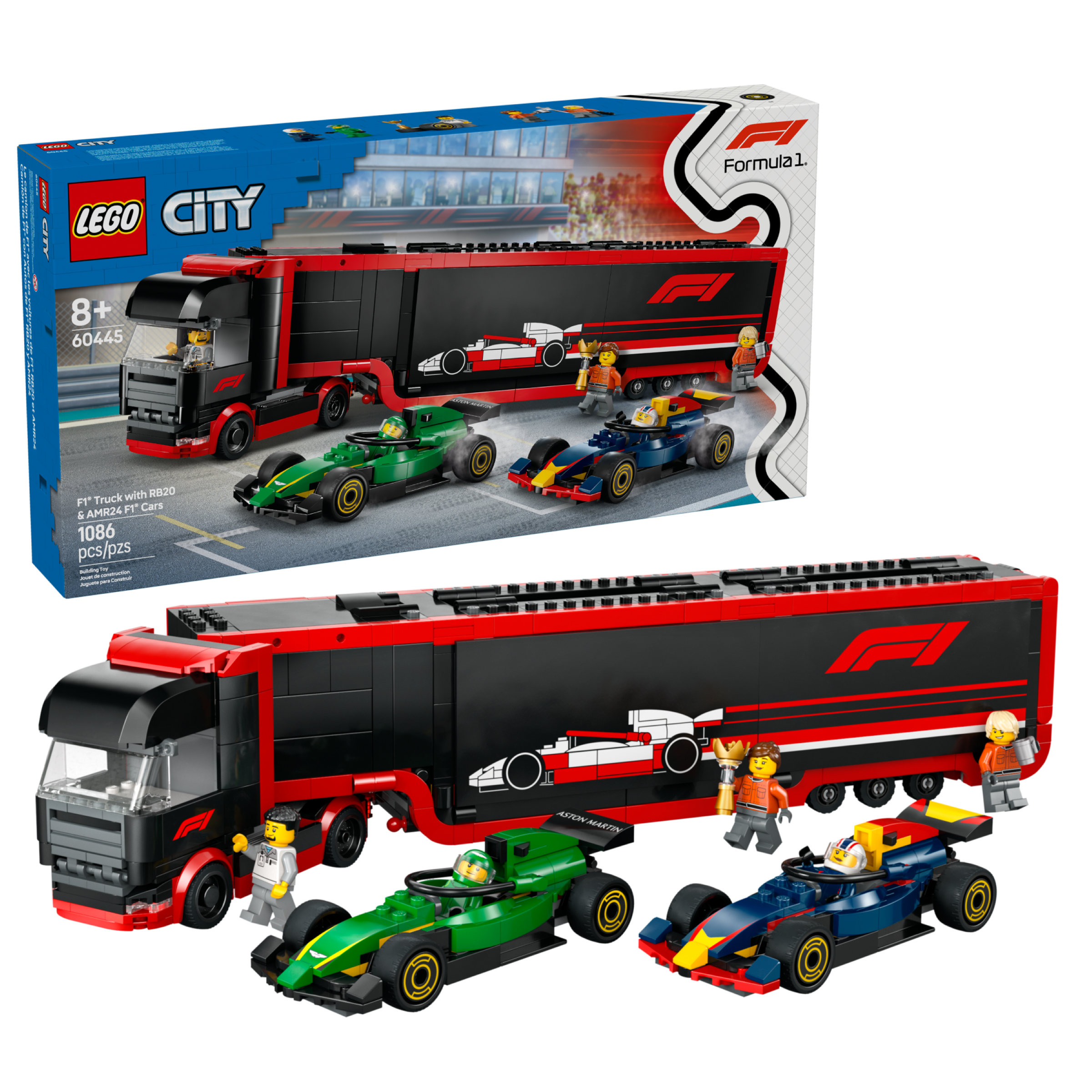 F1 Truck With Rb20 & Amr24 F1 Cars - Image 2