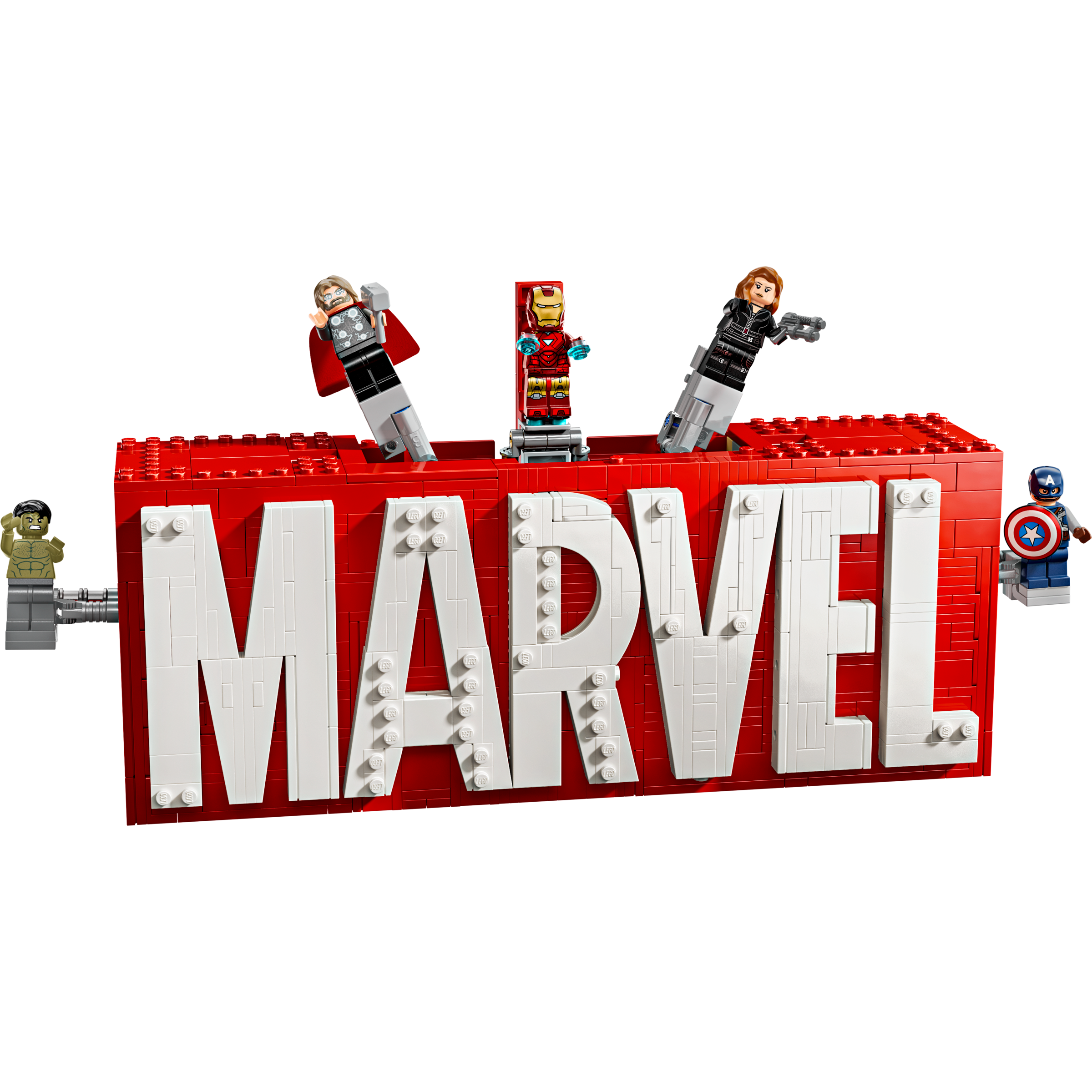 Marvel Logo & Minifigures