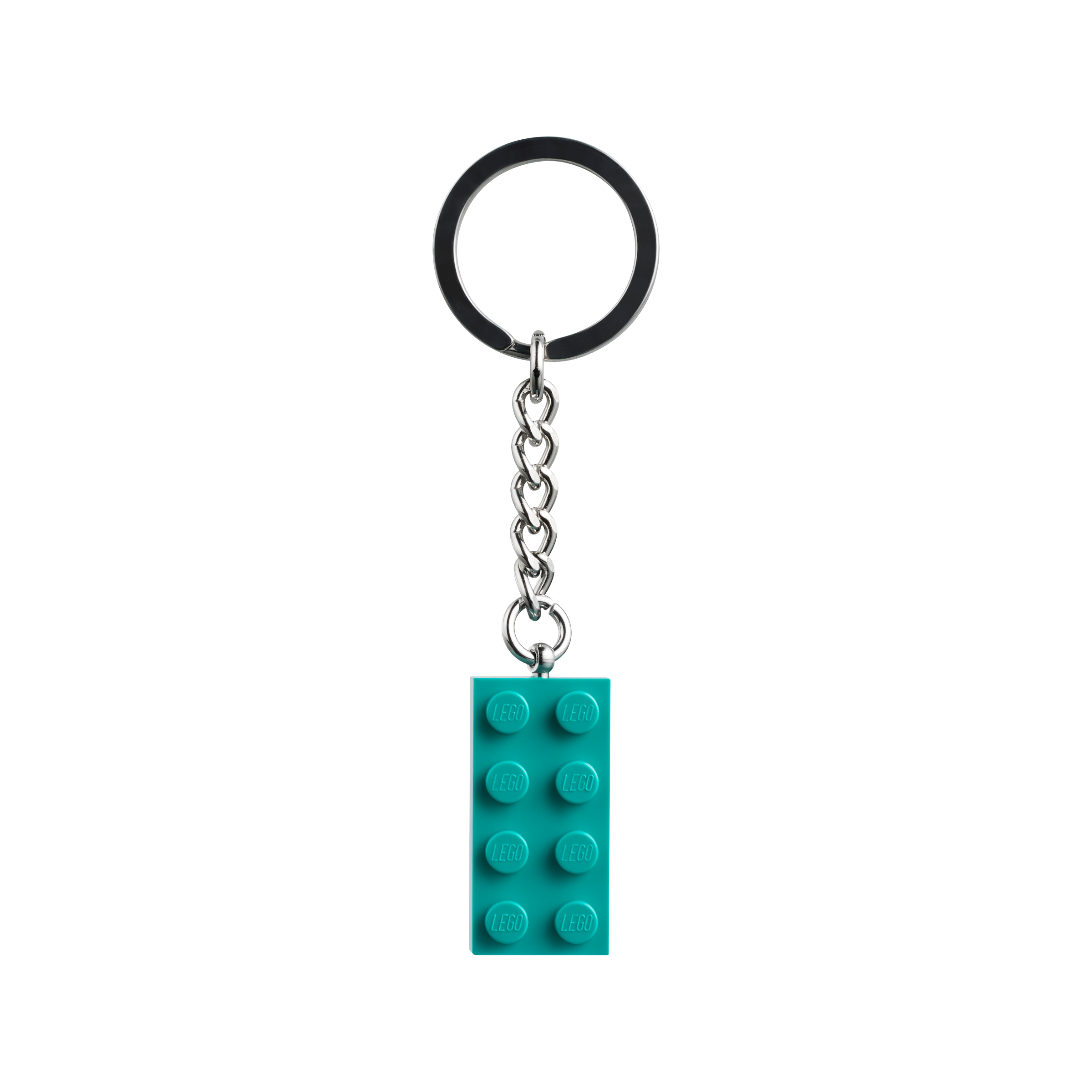 Bright Bluish Green 2X4 Stud Key Chain