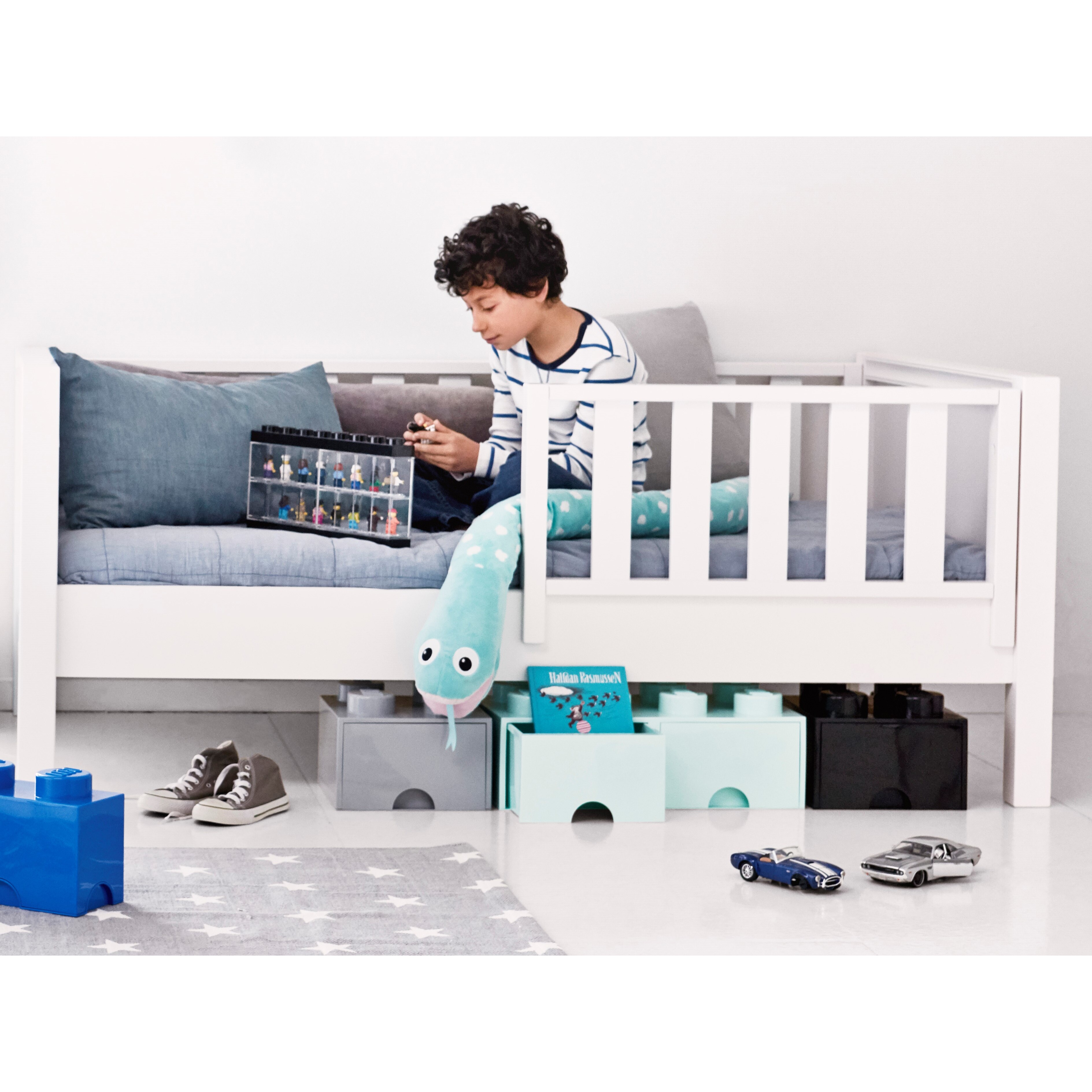 Lego 4-Stud Medium Stone Gray Storage Brick Drawer - Image 4